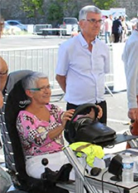 Christiane Sercomanens, aux côtés de Fausto Araqueteur.