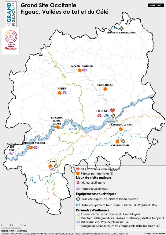 Carte des grands-sites du Grand-Figeac