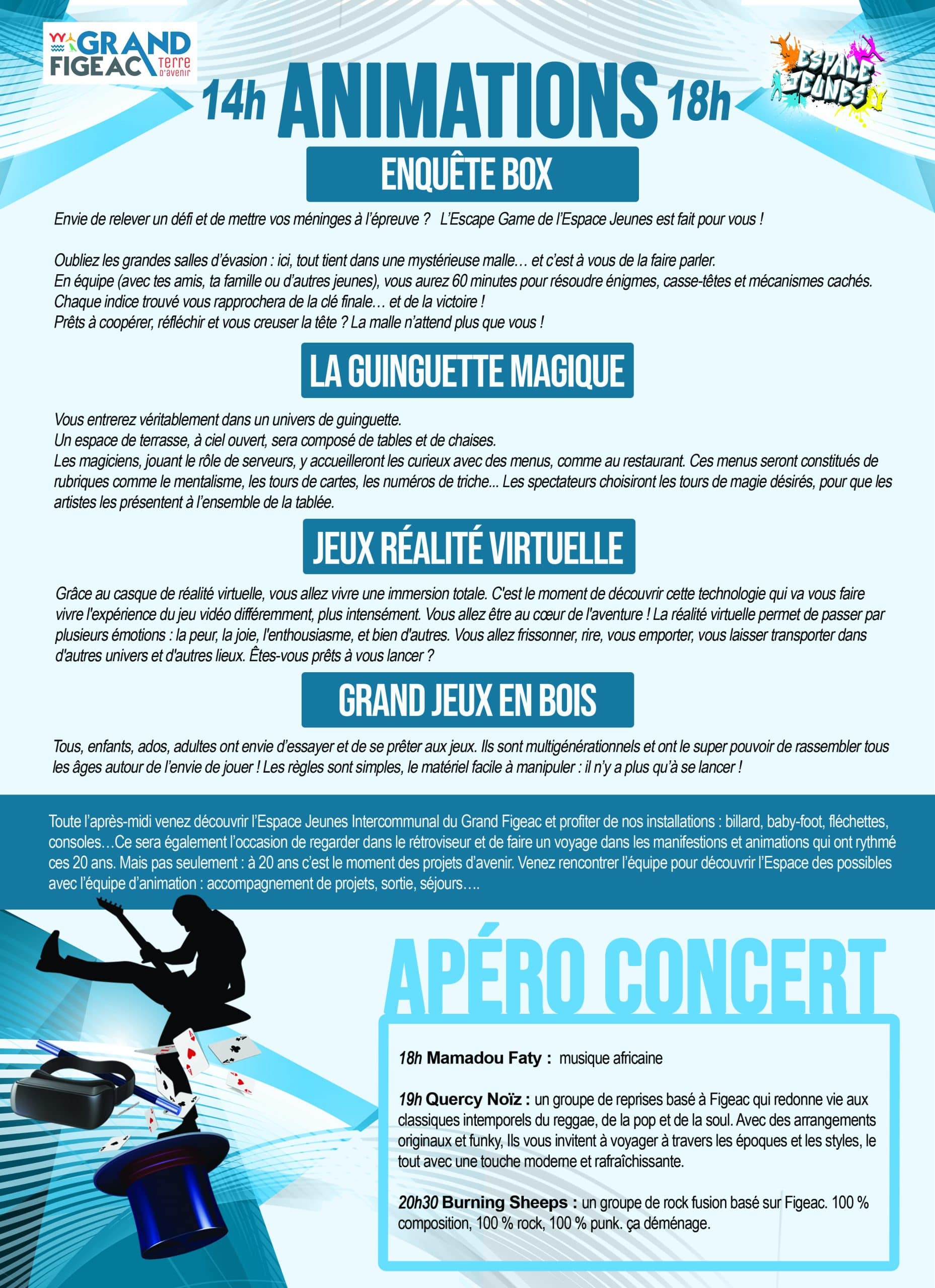 Programme 20 ans Espace Jeunes