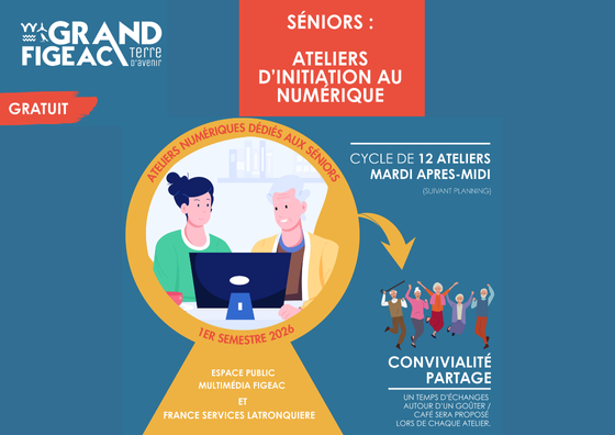 Des ateliers numériques gratuits dédiés aux seniors organisés par le Grand-Figeac en 2026